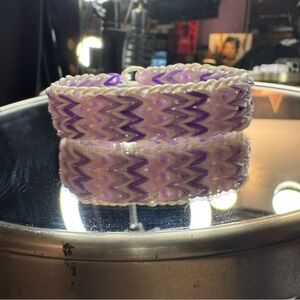 Purple zigzag Rainbow Loom Friendship bracelet